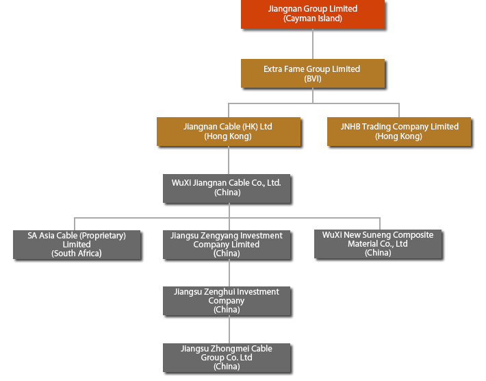 Jiangnan cable Corporate Structure