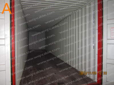 Empty container with the container number information