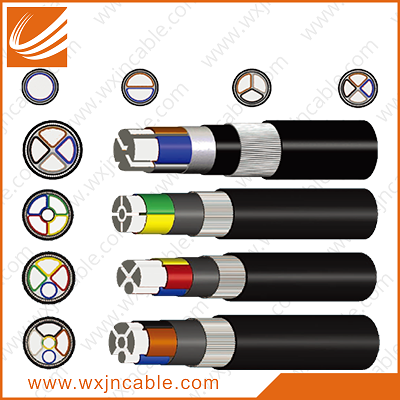 0.6-1KV VLV33-Aluminium Conductor PVC Insulated Steel Wire Armoured PE Sheathed Power Cable Standard picture